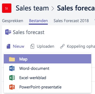 Microsoft Teams - Mappenstructuur bestanden