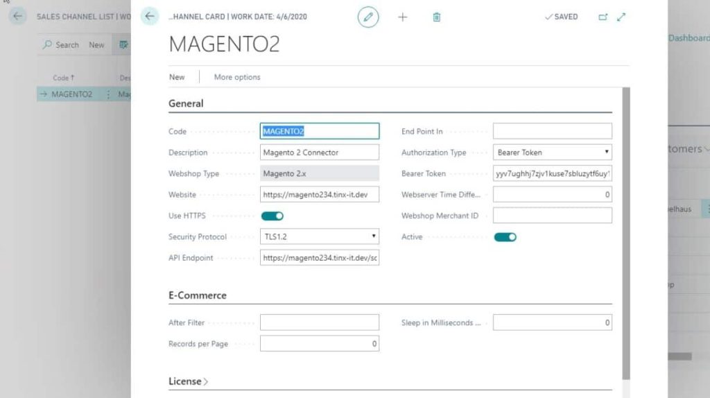 Tinx Magento-Connector screenshot