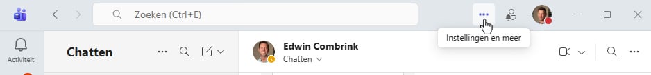Teams Instellingen en meer