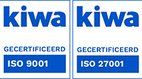 ISO 9001 en 27001 gecertificeerd WSB Solutions logos Kiwa