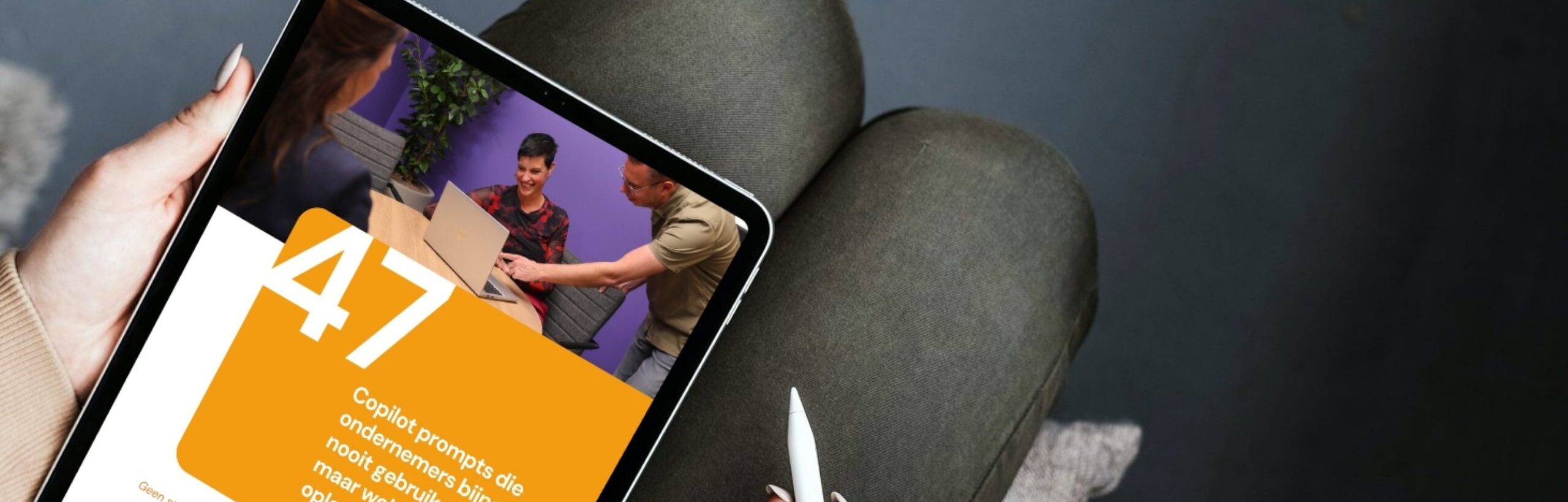 Promptgids van WSB afgebeeld op tablet
